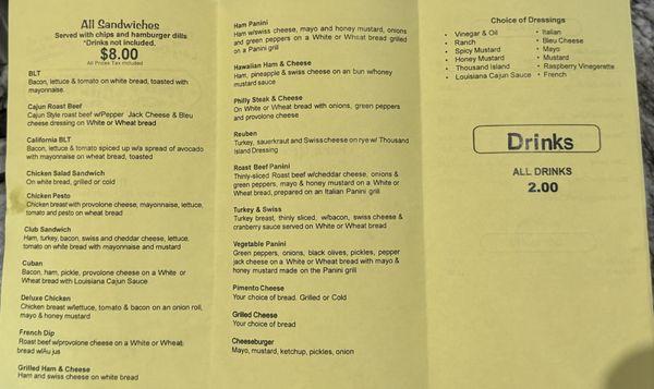 Yoder’s Sandwich Shoppe menu 4